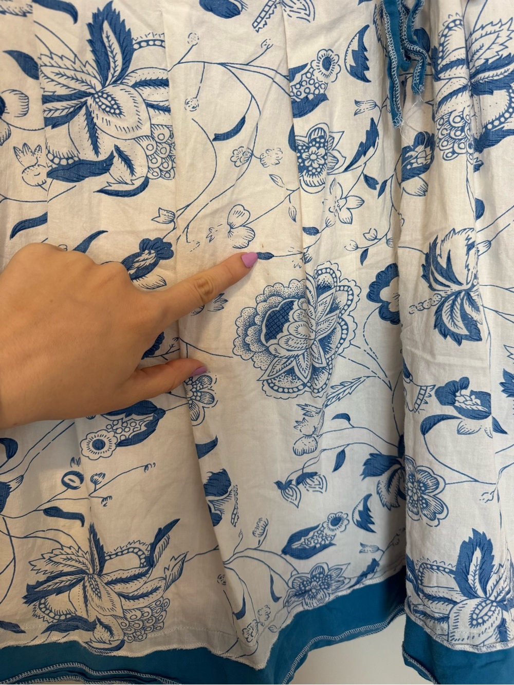 VINTAGE Y2K Skirt Blue Floral L - Picture 12 of 12